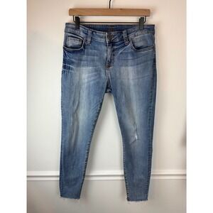 KUT FROM THE KLOTH Denim Ankle Skinny Distressed Blue Jeans | 10